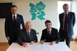 Da sinistra: Maurizio Stroppiana, Elio Stroppiana, Sebastian Coe, Alain Giorgio Maria Economides